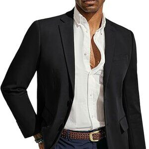 PJ Paul Jones Men's Black 2 Button Stretch Blazer / Sports Coat